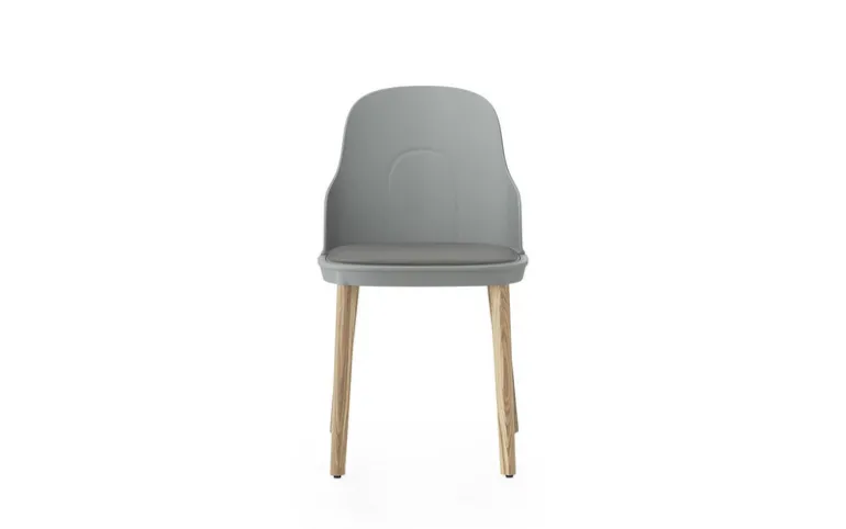 Allez stoel eiken/leer grijs - 304084