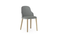Allez stoel eiken/leer grijs - 304084