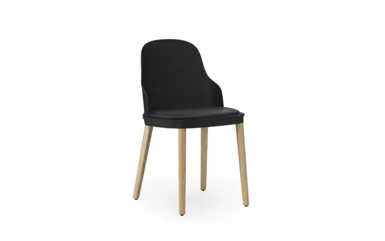 Allez stoel eiken/leer zwart - 304082