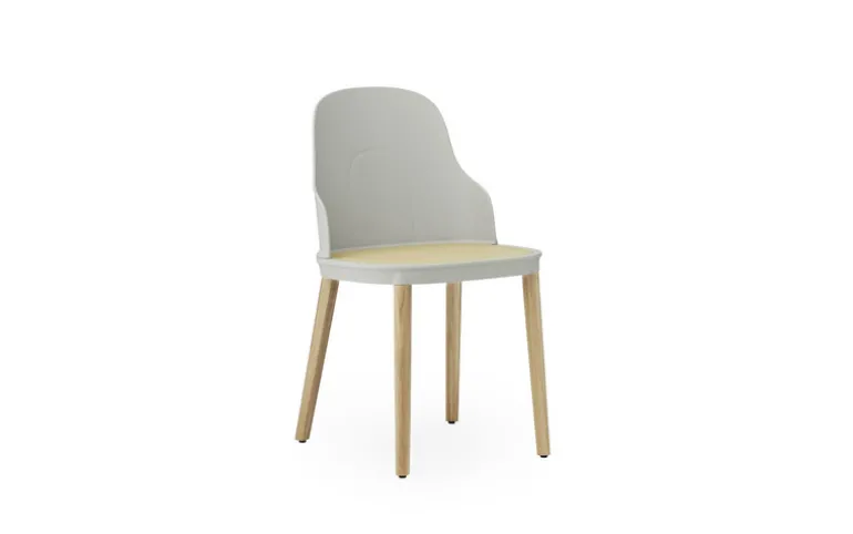 Allez stoel eiken/riet warm grijs - 304058