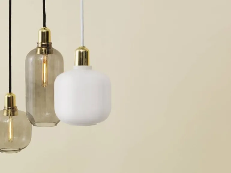 AMP Small hanglamp grijs messing - 502164
