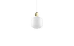 AMP Small hanglamp wit messing - 502165