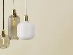 AMP Small hanglamp wit messing - 502165