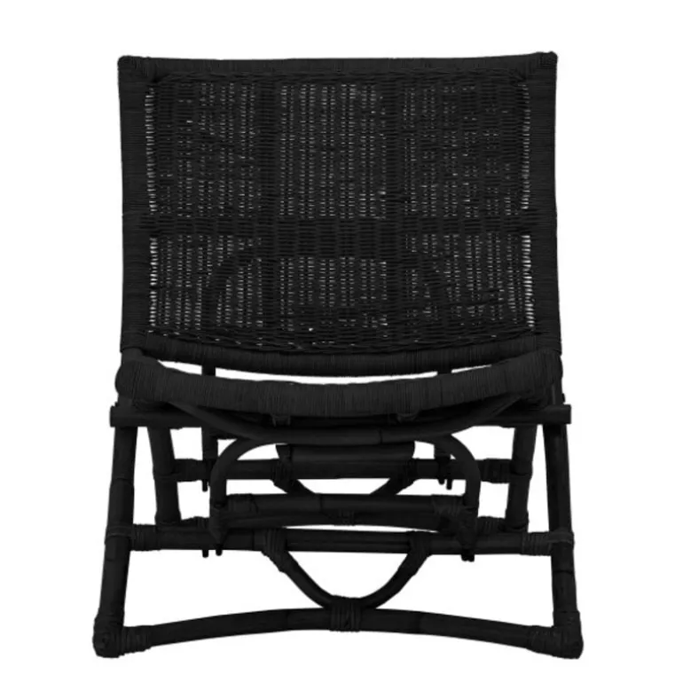 Baz lounge stoel rotan - zwart
