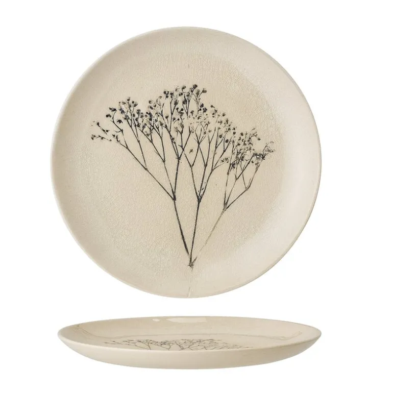 Bea bord naturel - set van 6 stuks Ø22 cm