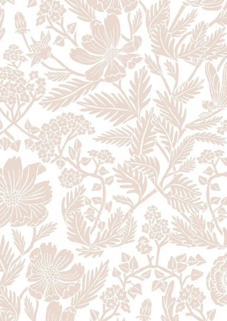 Bloemen behang nude 100x280cm - FR-007