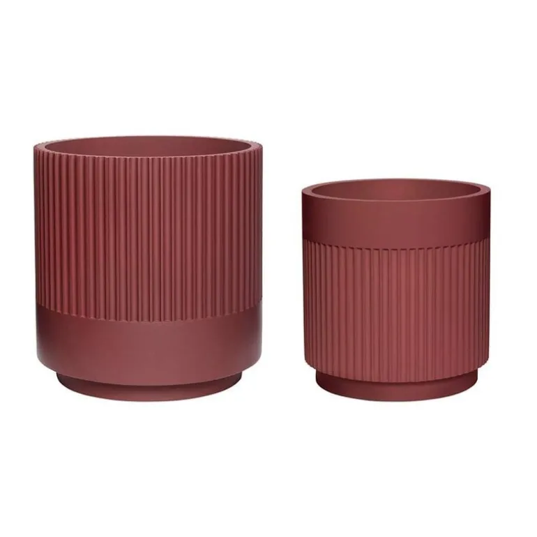 Bloempot set bordeaux