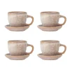 Brenta kop en schotel roze set van 4 stuks - 82072414
