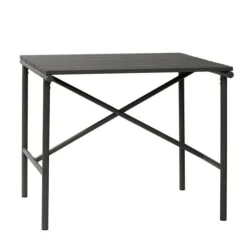 Buitentafel metaal - zwart 90x90xh76cm