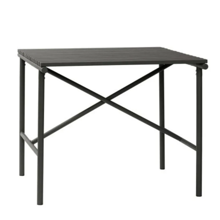 Buitentafel metaal - zwart 90x90xh76cm