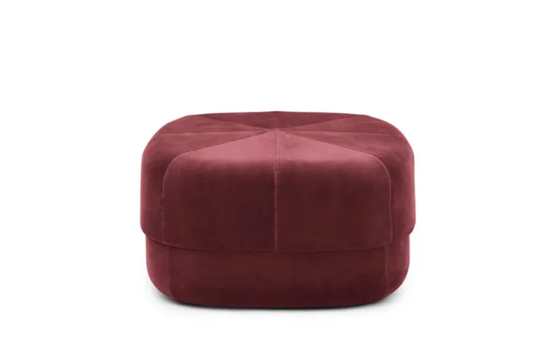 Circus poef large donkerrood - 601077