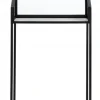 Counter marmeren/ijzeren tafel met glas