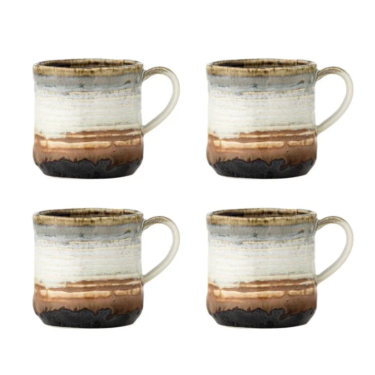 Deana mokken bruin set van 4 stuks - 82072423