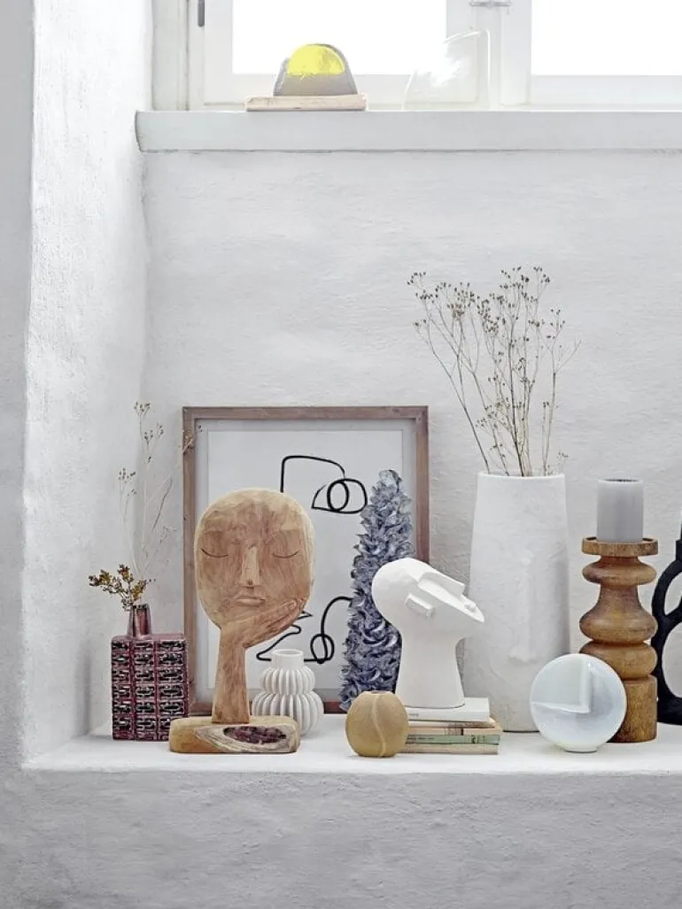 Decoratie object aardewerk - blauw