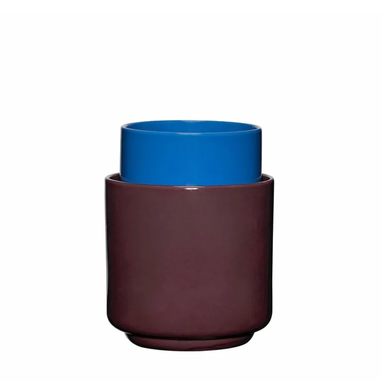 Deux Pots bloempotten/vazen paars/blauw - 211912