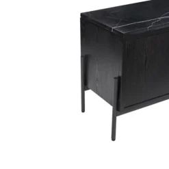 Dressoir metaal/marmer - zwart