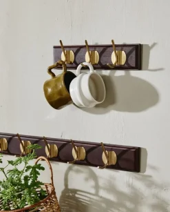 Edgy kapstok met 6 haken bruin - 4191