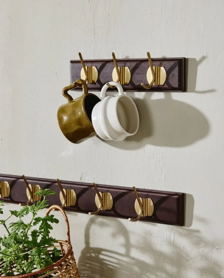 Edgy kapstok met 6 haken bruin - 4191