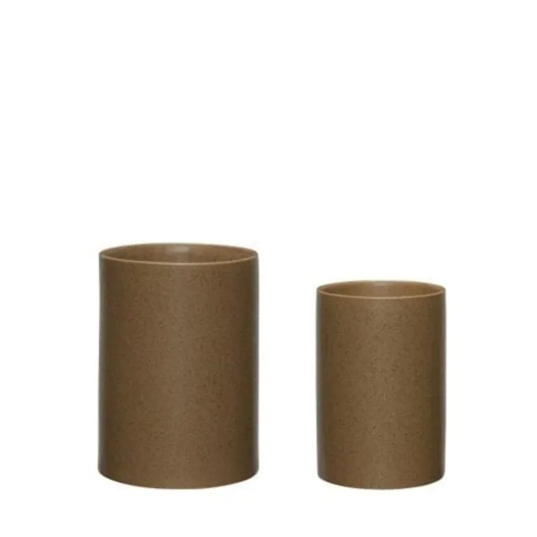 Edna bloempotten bruin set van 2 stuks - 761504