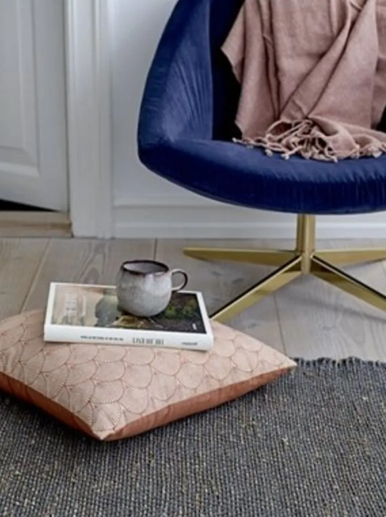 Elegant fauteuil blauw velours