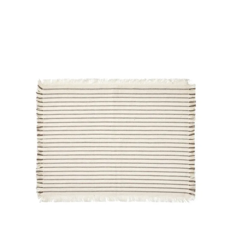 Elouise placemats off white/grijs set van 8 stuks - 71210323