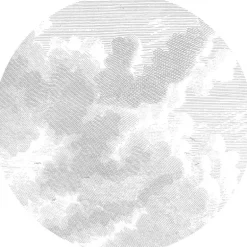 Engraved clouds behangcirkel SC-058 - ø142,5cm