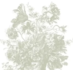 Engraved Flowers behang FU-047 - 389,6x280cm groen