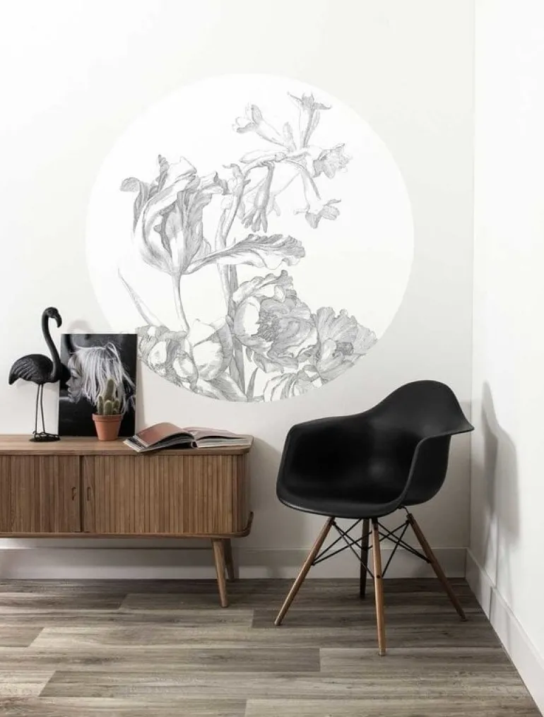 Engraved flowers behangcirkel SC-059 - ø142,5cm