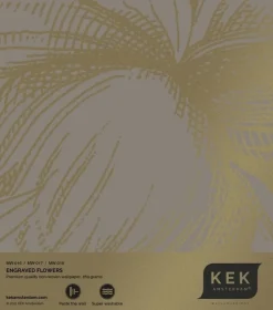 Engraved flowers goud behang MW-016 - 200x280cm