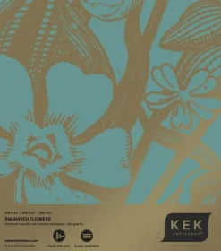 Engraved flowers goud behang MW-020 - 300x280cm