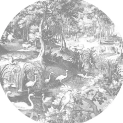 Engraved landscapes cirkelbehang BC-045 - ø237,5 cm