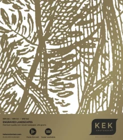 Engraved landscapes goud behang MW-040 - 200x280cm