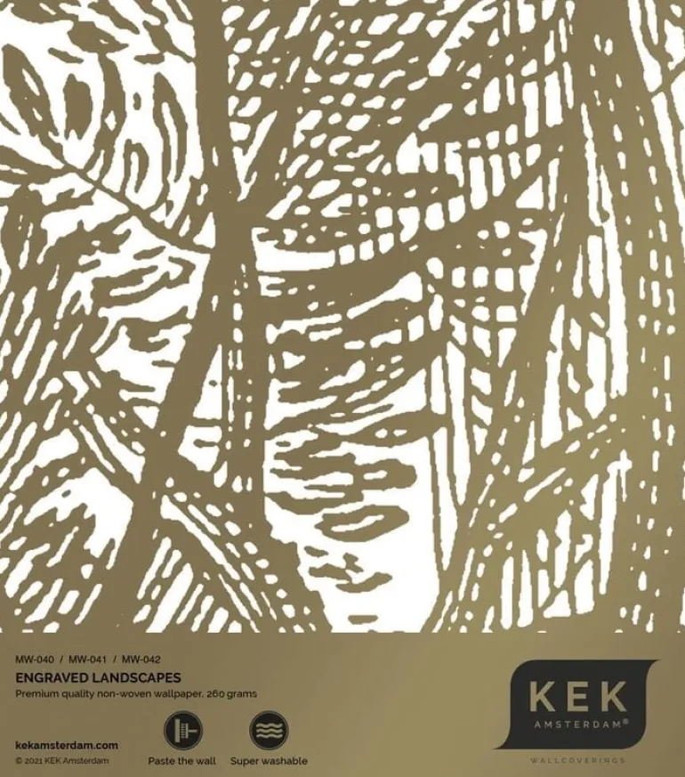 Engraved landscapes goud behang MW-040 - 200x280cm