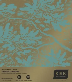 Engraved landscapes goud behang MW-034 - 200x280cm
