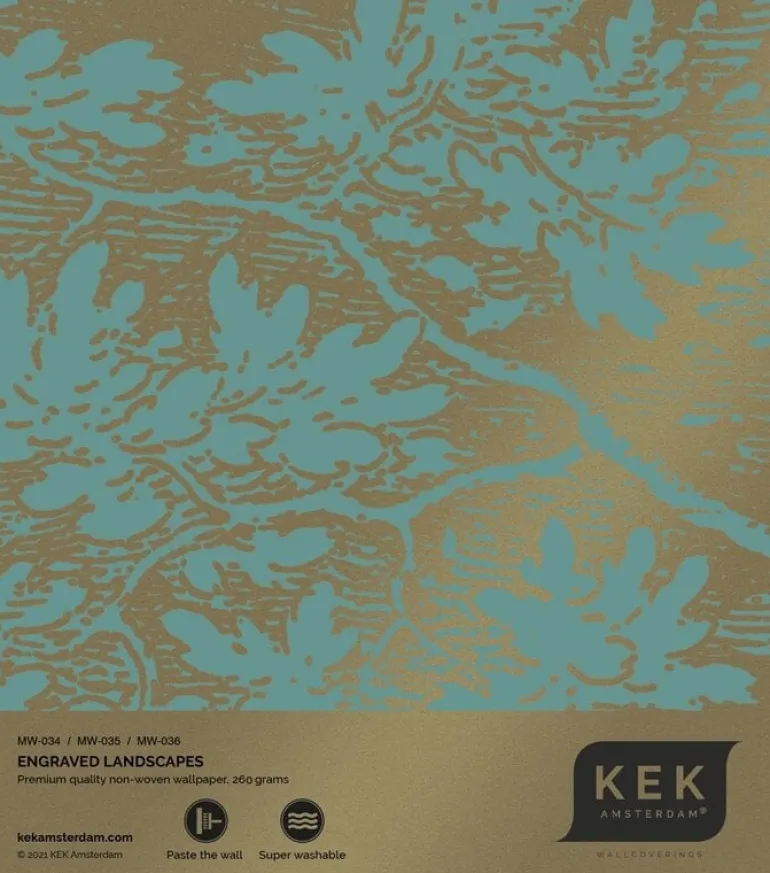 Engraved landscapes goud behang MW-035 - 300x280cm