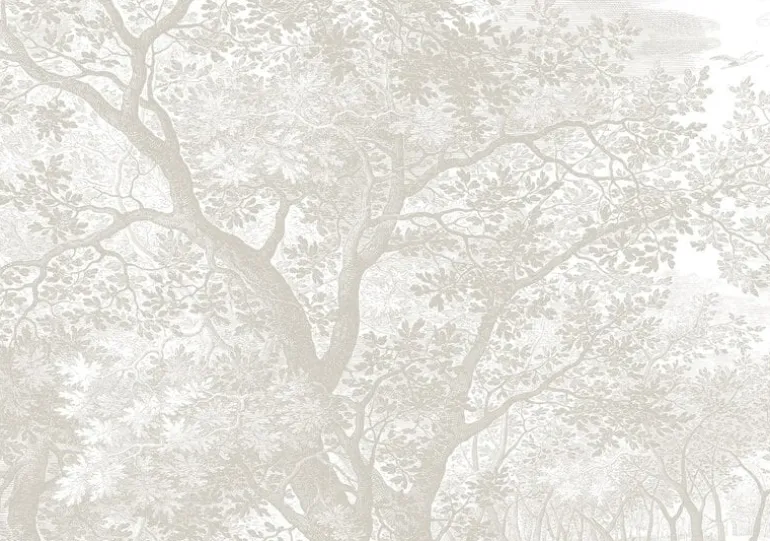 Engraved landschappen behang grijs WP-770 200x280cm