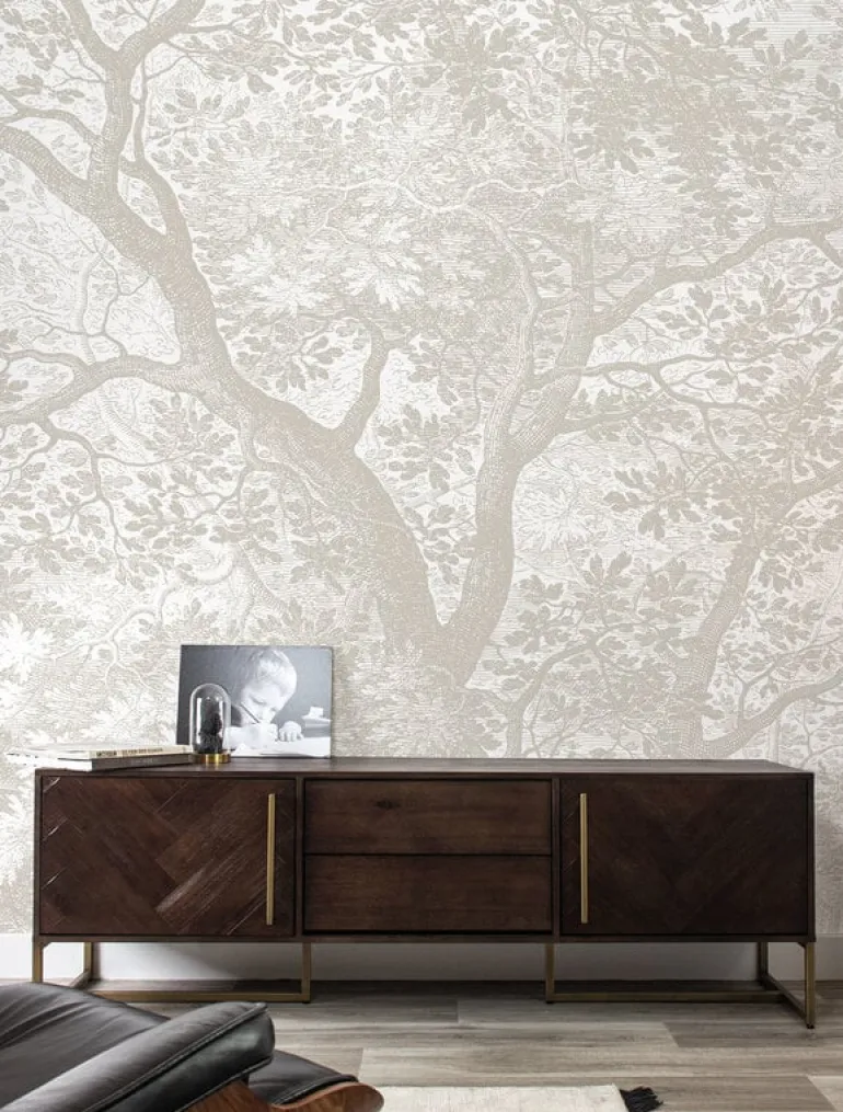 Engraved landschappen behang grijs WP-770 200x280cm
