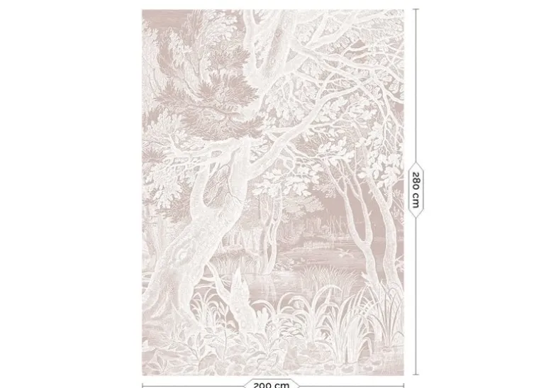 Engraved landschappen behang nude WP-762 200x280cm