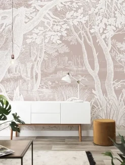 Engraved landschappen behang nude WP-762 200x280cm