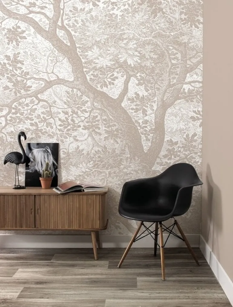 Engraved landschappen behang zand WP-772 200x280cm