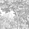 Engraved landschappen behang grijs WP-780 300x280cm
