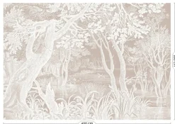 Engraved landschappen behang zand WP-769 400x280cm