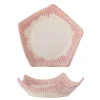 Floral schaal roze - 82062600