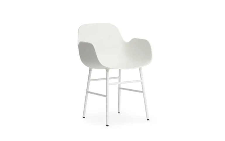 Form Armchair stoel staal wit