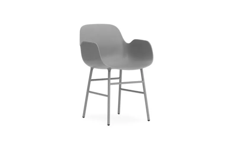Form Armchair stoel staal grijs