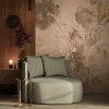 Fresco Flowers behang FU-054 - 194,8x280cm goud/nude