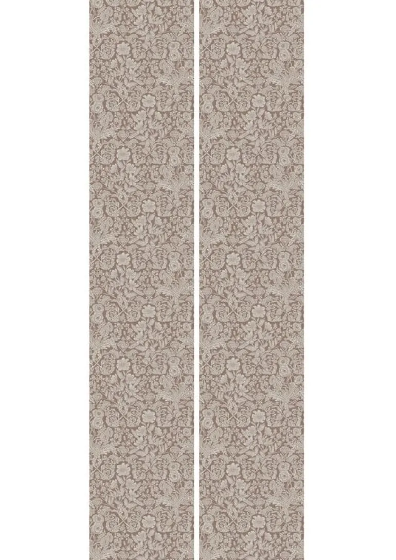 Getekende bloemen behang 100x280cm nude - FR-002