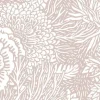 Getekende bloemen behang 100x280cm nude - FR-013
