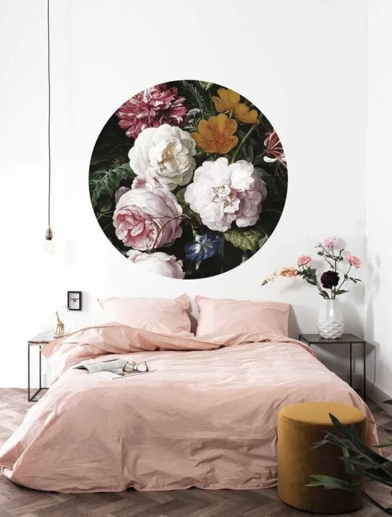 Golden age flowers behangcirkel SC-012 - ø 142,5 cm