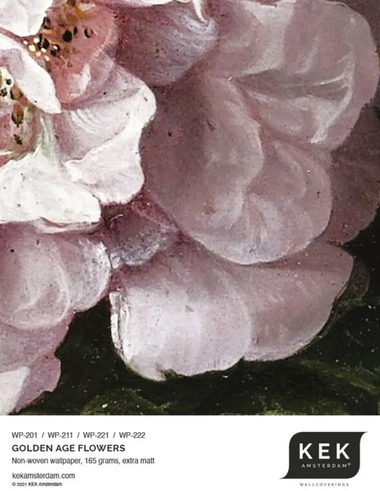 Golden age flowers behangcirkel SC-012 - ø 142,5 cm